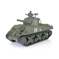 HENG LONG 1/16 Scale 7.0 Plastic M4A3 Sherman Ready to Run RC Tank 3898 360° Turret Boy Gift BB Shoot Unit Speaker Light TH17667 2