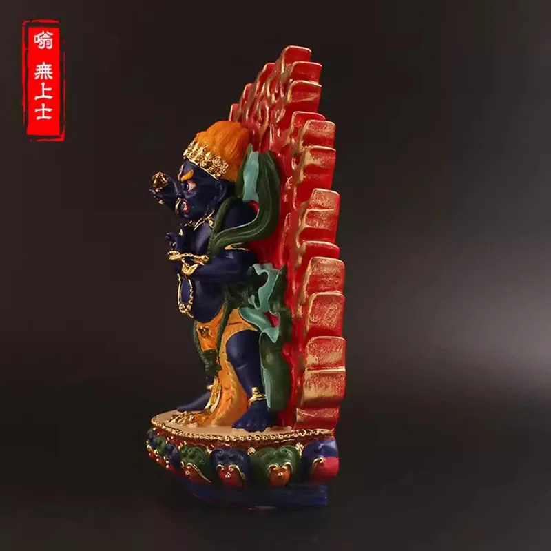 Buddha figurine, Vajrapani, King dense tracks, the bodhisattva, hand painted, small Buddha figurine