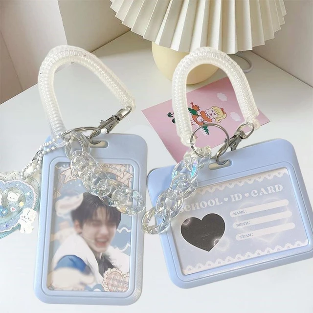 INS Butterfly Photocard Holder 3 Inch Kpop Idol Photo Protector Case With  Keychain Photos Sleeves Student Bus ID Bank Card Case - AliExpress