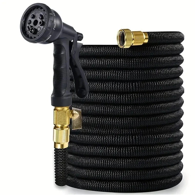 3/4 Connector Garden Watering Hose, Lightweight, Wear-Resistant,  Retractable, High-Pressure Car Wash Hose, Metal Foam Water Gun - AliExpress