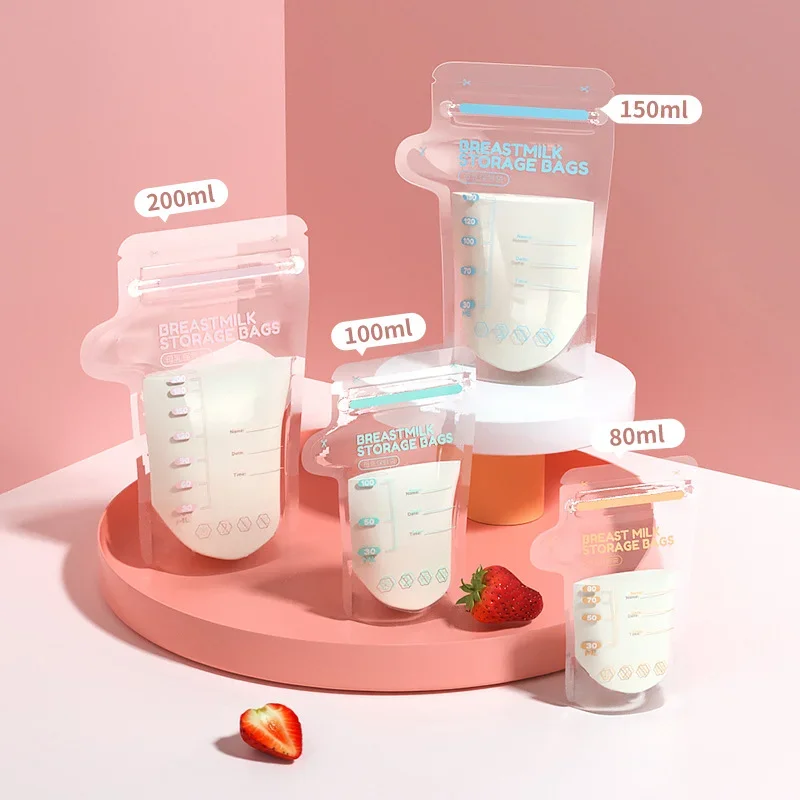 10pcs Baby Breast Milk Bags Safety Milk Freezer Bags Infant Mother Breast Containers Baby Feeding BPA Free