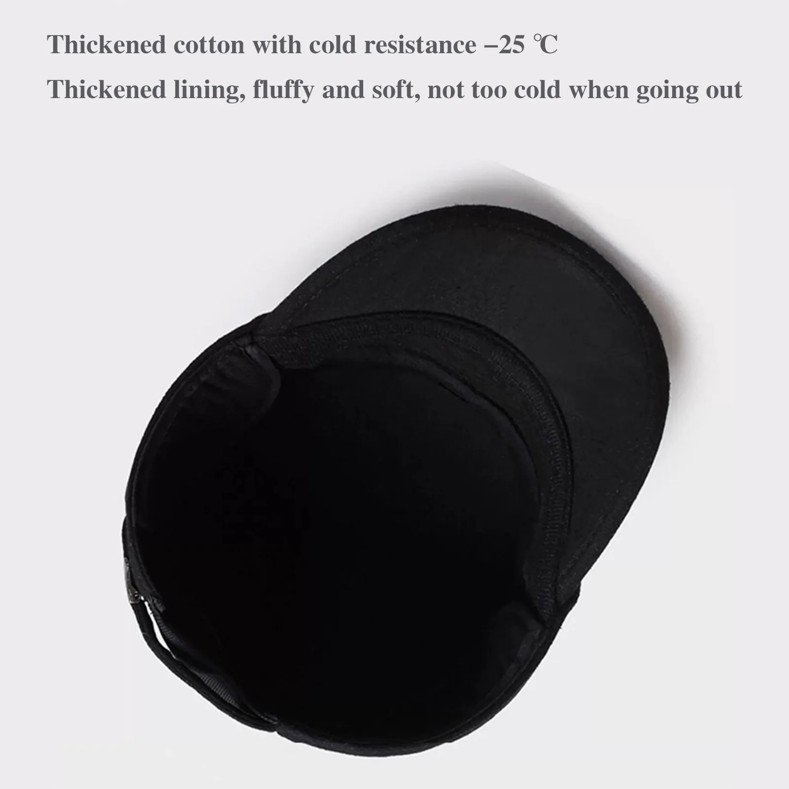 Winter-Thermo-Gehörschutzkappe für Herren, winddicht, verdickte Ohrenklappe, Skifahren, Camping, Outdoor, Radfahren – Detail 3