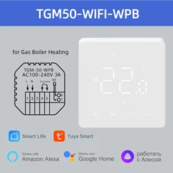 Smart WiFi - Enabled Underfloor Heating Thermostat with Voice Control Integration - 110 - 240V (For Gas boiler)