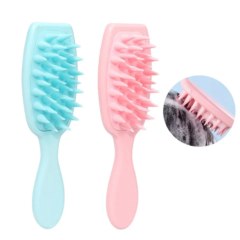 

Extended Handle Soft Silicone Shampoo Scalp Hair Massager Hair Washing Comb Shower Brush Bath Spa Massage Brush Beauty Hair Tool