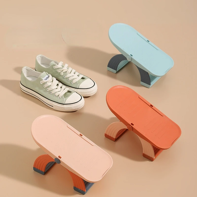 Estante para zapatillas para hogar, ahorro de espacio, armario para zapatos para poner zapatos, soporte de zapatos ajustable de 3 velocidades, almacenamiento de zapatos doble capa| | - AliExpress