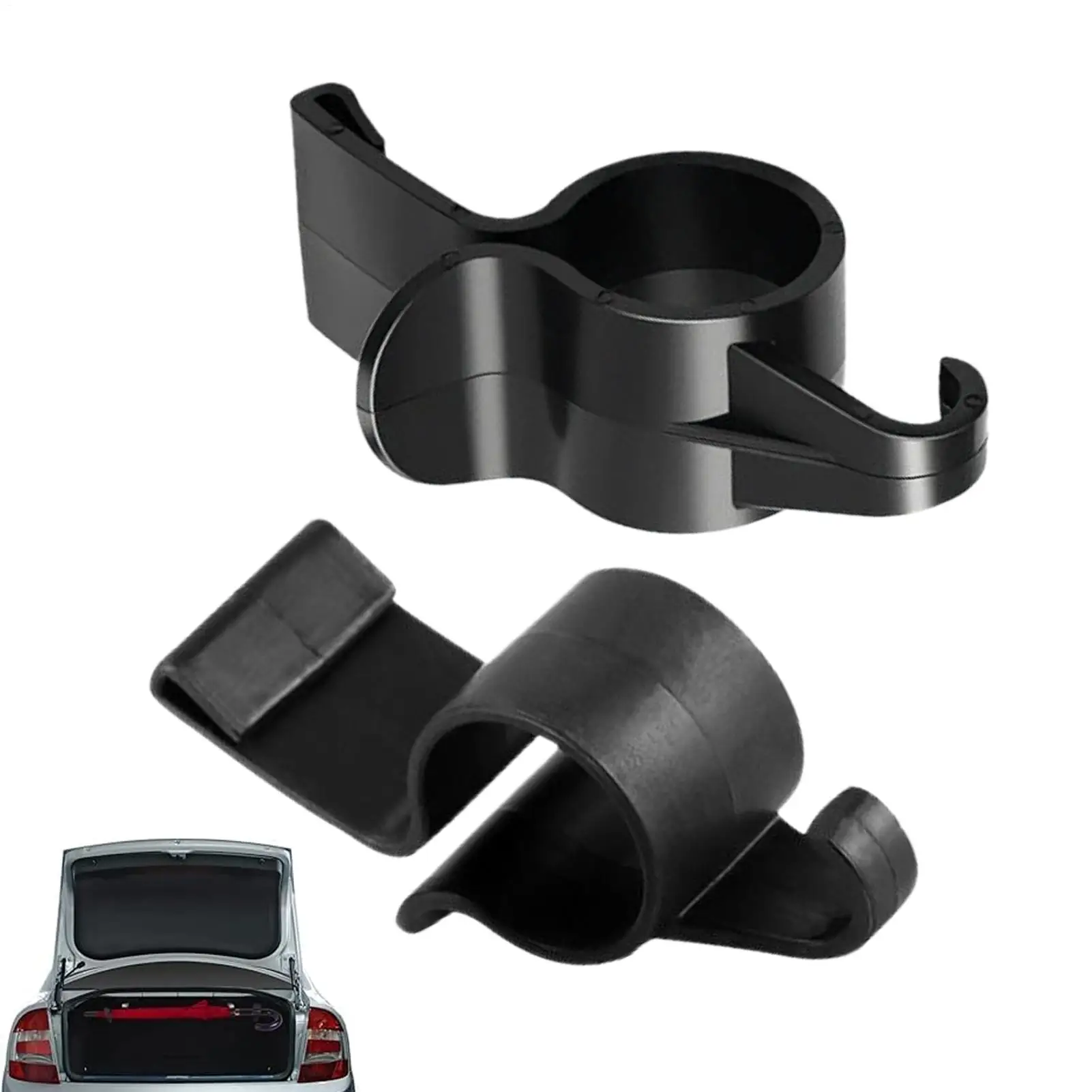 2pcs/set Car Trunk Umbrella Holder Car Mobile Phone Accessories Mount Plant Towel Hook Auto Internal Storage Organizer Holders