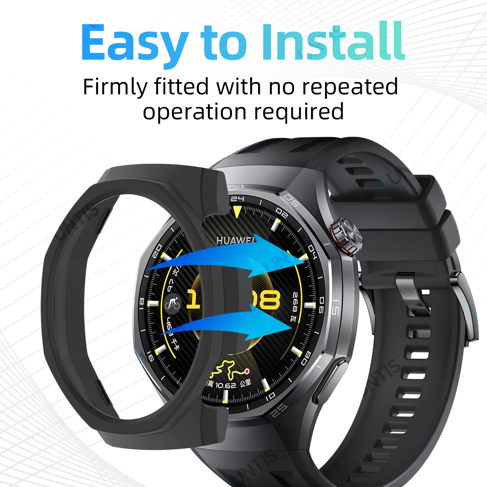 Matte Slim Scratch-Resistant Protective Case for Smartwatches - Hard PC Bumper Shell Accessory