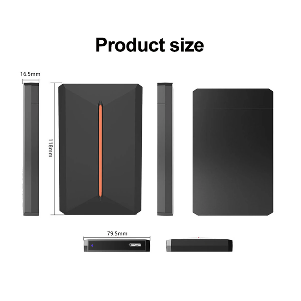UTHAI 고속 5GBbps 휴대용 USB3.0 SATA 외장 하드 드라이브 박스(2.5인치 노트북 하드 드라이브용)