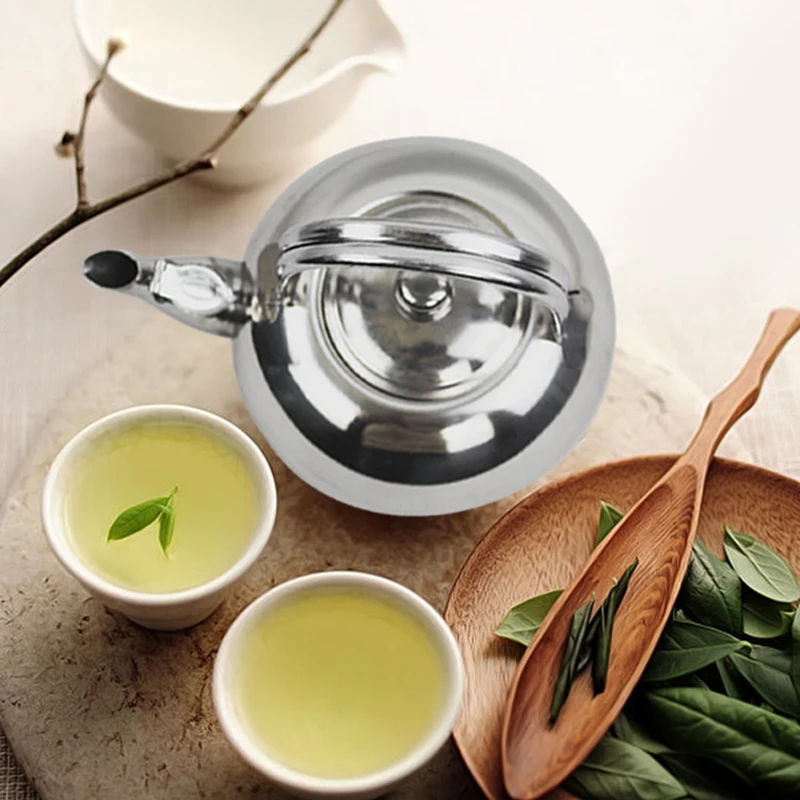 Folding Kettle Portable Folding Kettle Whistling Teapot Stainless Steel Kettle Heat Resistant Handle Stovetop Portable Camping Coffee Pot Teapot With Filter