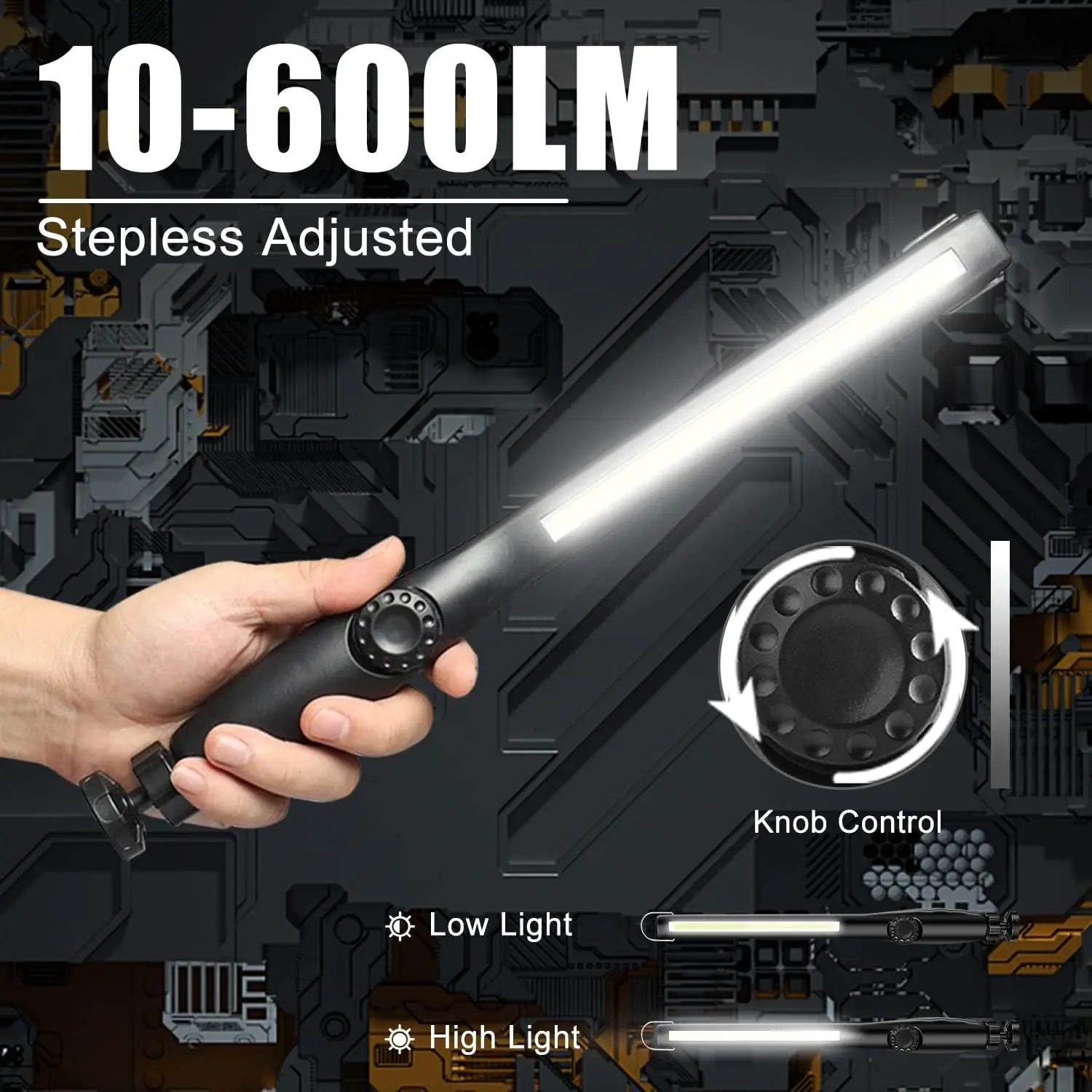 COB Portable LED Work Lights Cordless Magnetic LED Work Lamp Inspection Lights 1-6PCS for Car Repair Home Garage Emergency