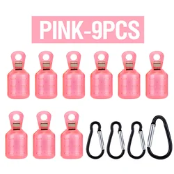 13 - Piece Squid Jig Hook Protector Set - Safety Caps for Fishing Hooks and Lures (Pink)