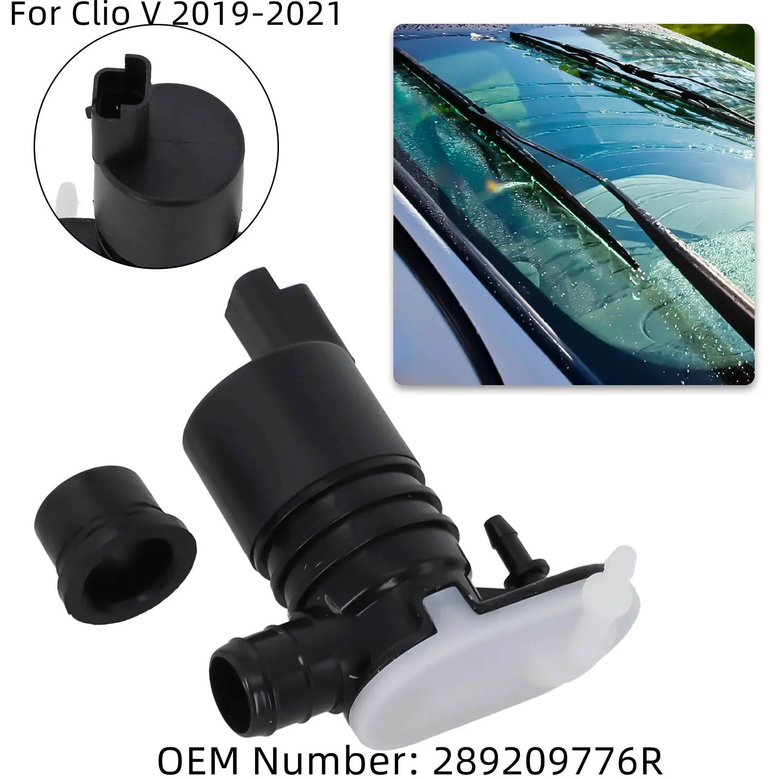 Yctze Pompa Lavavetri AWP64 Ricambio Per Renault Clio Mk2/Kangoo/Megane – Motore Lavacristallo In ABS, OE 7700430702