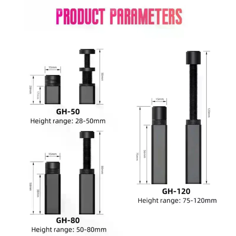 안정적인 하중 지지력과 미끄럼 방지 베이스를 갖춘 조절 가능한 알루미늄 GPU 스탠드, 데스크탑 PC 게임 조립에 적합