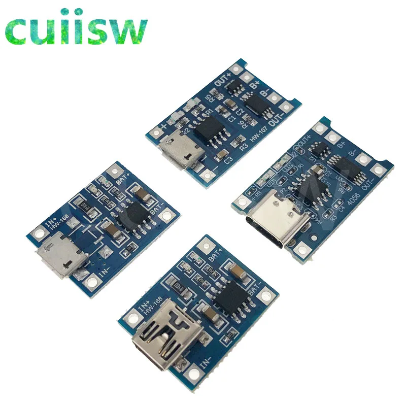 5pcs TP4056 1A Lithium Battery Charger Module Board w/USB Type-C Protection 
