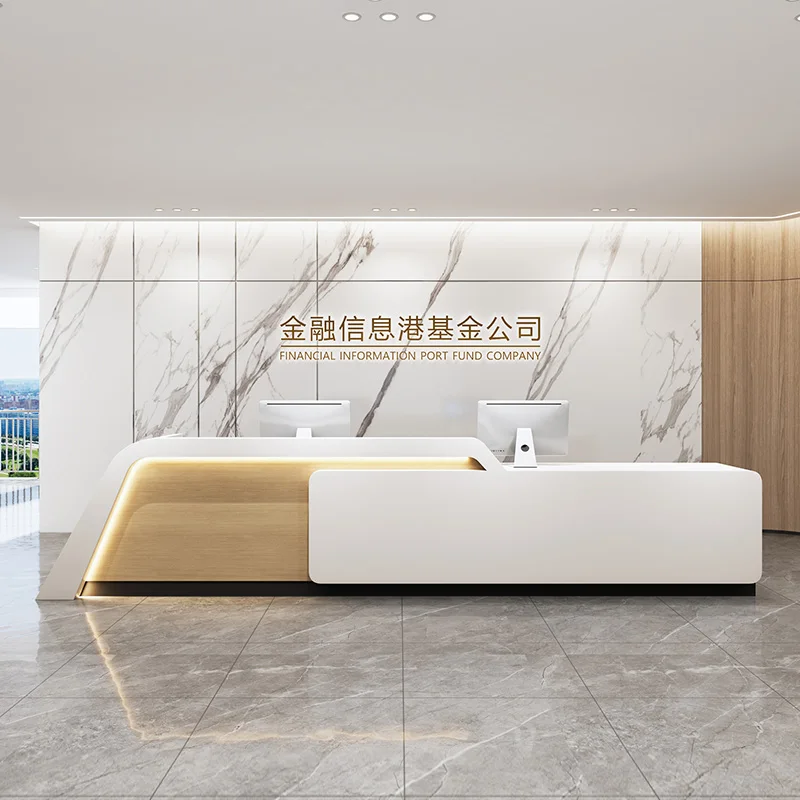 Minimalista Moderno Banco Reception Azienda Hotel Club Formazione Istituto Tavolo Da Bar Dipinto Bellezza Cassiere Mobili Mostrador