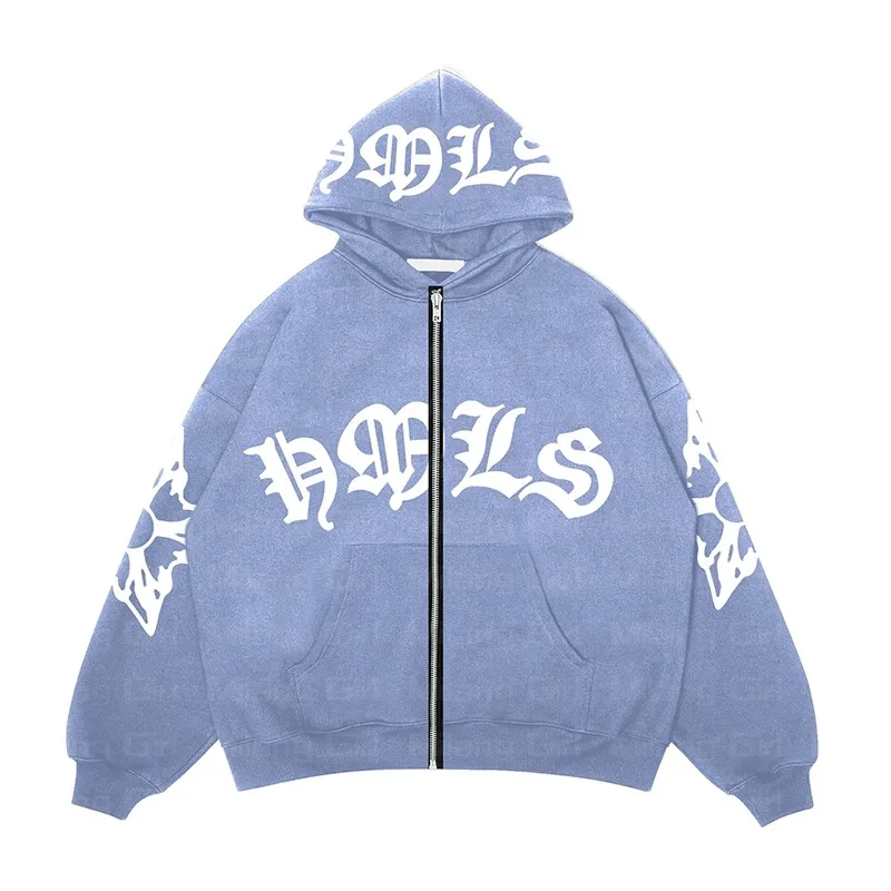 Zip Hoodie Snowflake Letter Print goth Punk Sweatshirt Women hoodies Sport  Coat Pullover Long Sleeve Oversized hoodie Y2k jacket - AliExpress