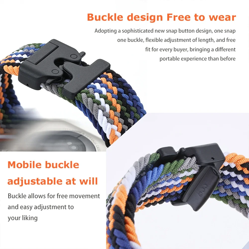 Enhanced Nylon Loop Strap with Parachute Buckle for Smartwatches – Multiple Sizes Available