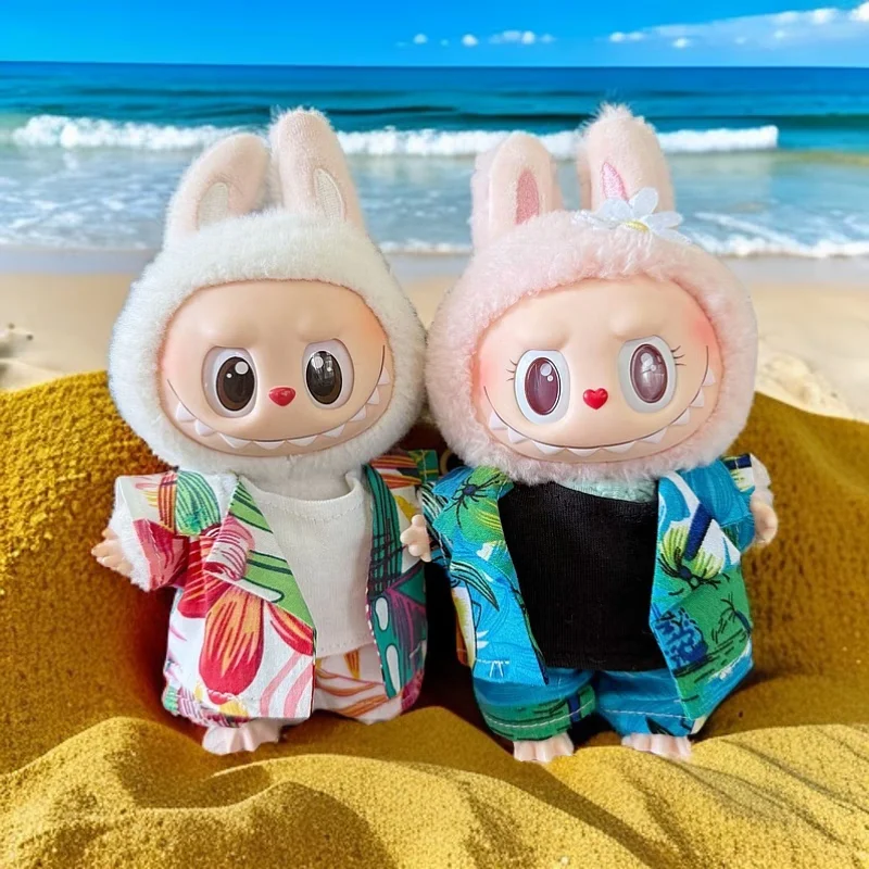For Labubu 3.0 Big into Energy Series Doll Outifit Labubu Hawaiian