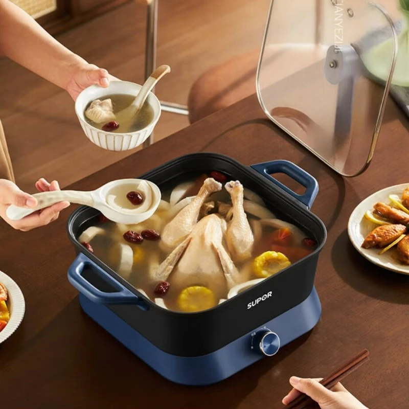 SUPOR 220V Multi-function Electric Pot 6L Electric Hotpot Electric Cooking Pot 1800W Multifunctional Cooking Pot 5