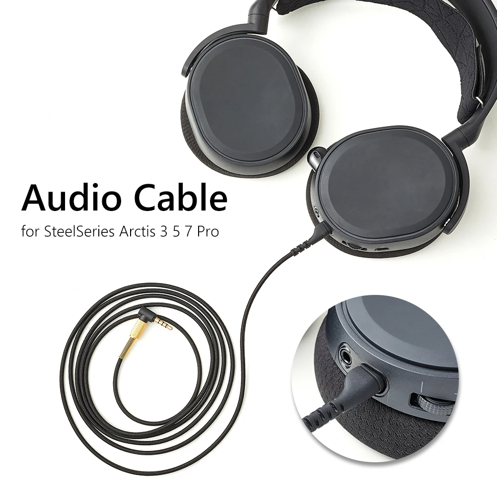 Cavo Audio Per Cuffie SteelSeries Arctis - Ricambio 2 M, Nylon Intrecciato, Jack 3.5 Mm