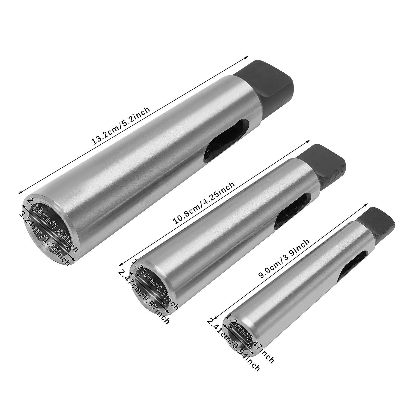 3-teilige Reduzierhülse Morsekegel MK4-3 MK3-2 MK2-1 Konische Hülsenadapter MK4 auf MK1 Reduzierhülsen Konische Hülsenbohrer – Detail 12