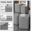 Folding Clothes Storage Bag Visible Portable Wardrobe Sorting Clothes Storage Box with Reinforced Handle for Bedding Quilt 3