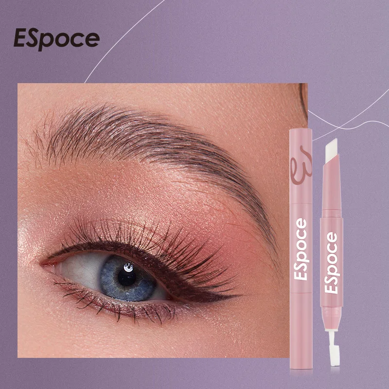 Double headed eyebrow creambrush head, wild eyebrow shaping, three-dimensional shaping, and long-lasting eyebrow pen