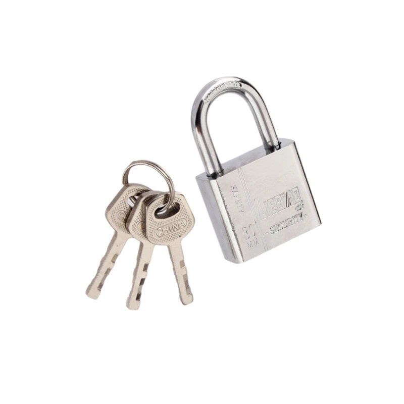 30mm Iron Padlock 3 Keys Heavy Duty Solid Lock Door Gate Box Safety Waterproof Antirust Home Improvement door lock mini padlock security padlock door safety lock