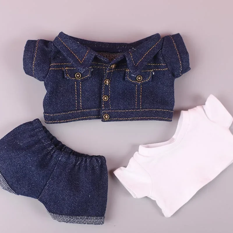 For 15cm 20cm Doll Clothes Outfit Jeans Set Dolls Accessories Changing Dress Play Game Idol Doll Toys in Stock 3