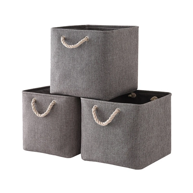 

Shelf Baskets For Storage(3 Pack) Fabric Storage Baskets For Shelves,Baskets Set For Organizing Clothes,Nursery,Laundry