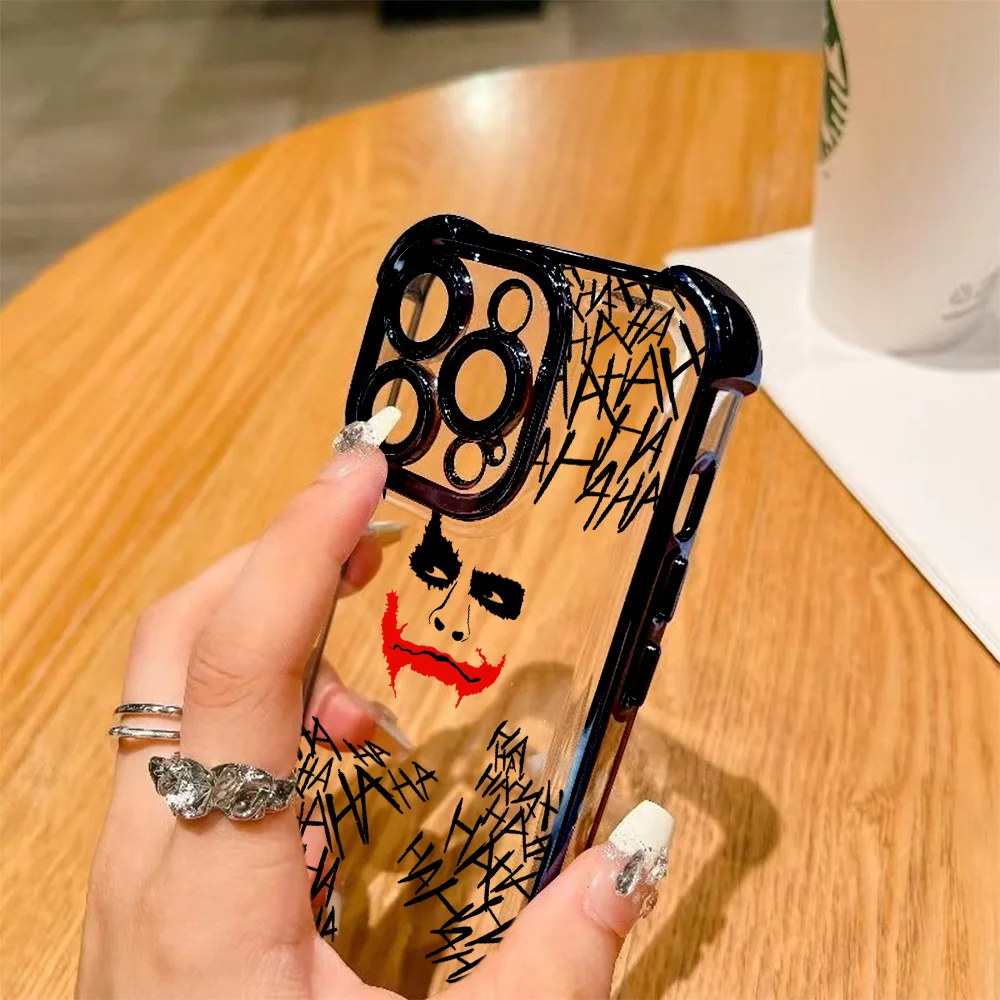 Cool Crazy j-jokers Plating Phone Case For iPhone 17 16e 16 15 14 13 12 11 Pro Max XR XSMax 7 8 Mini Air Plus Anti-Fall Airabag