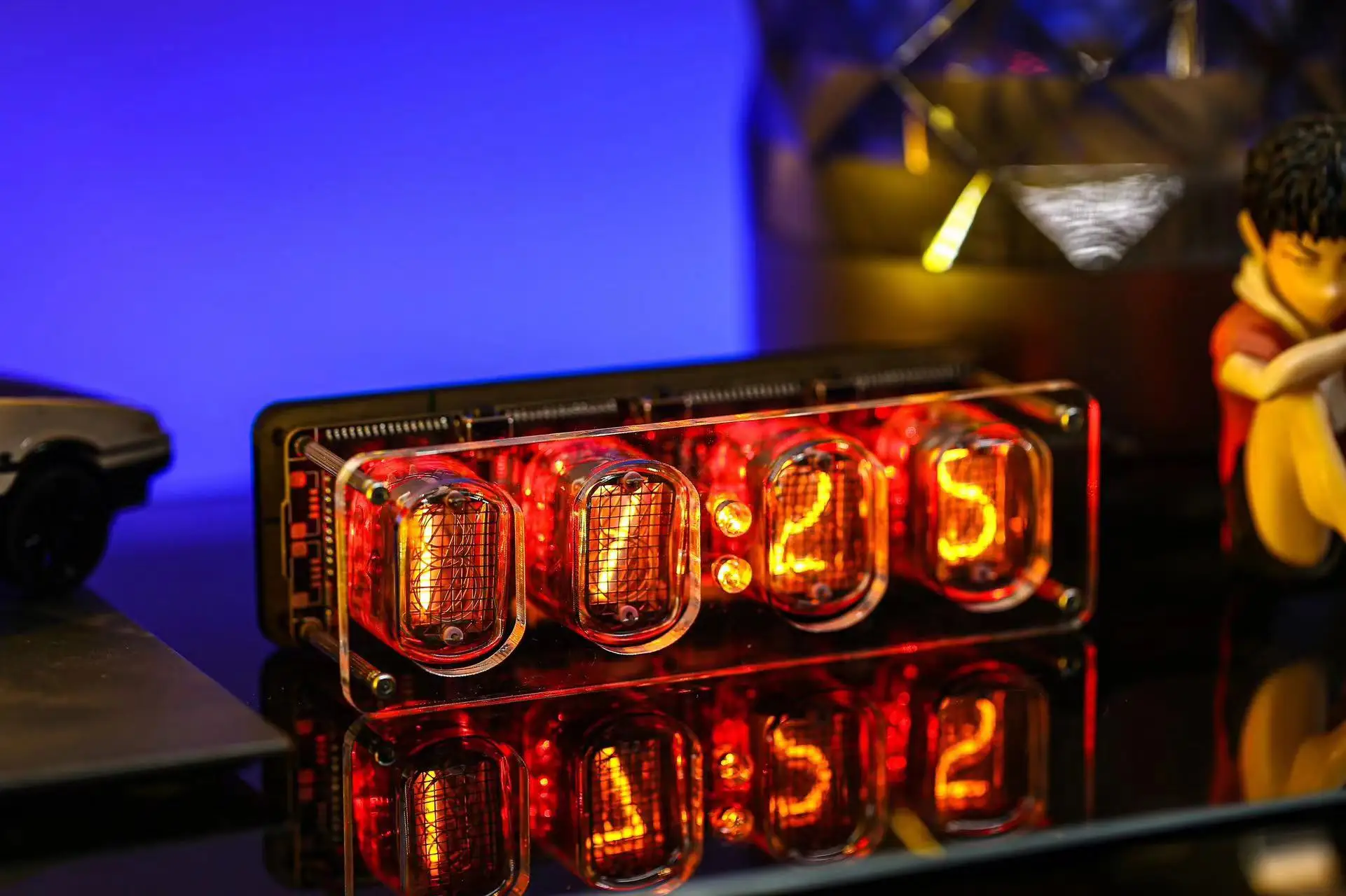Smart IN12 Nixie Tube Clock Retro Desk Alarm with Multiple Backlight、USB-C Gift 6