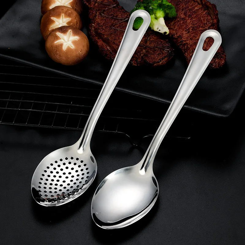Stainless Steel Pointed Head Soup Spoon Colander Tablespoon