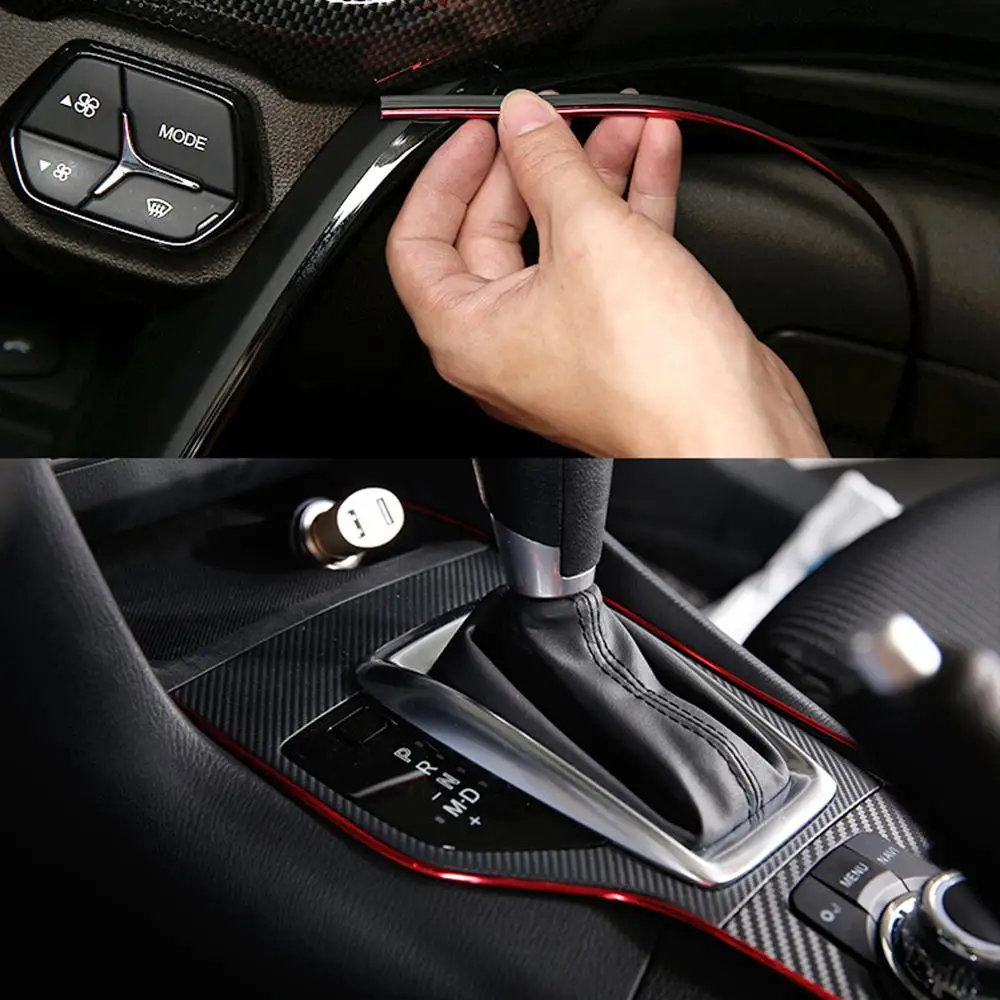 5M car accessories interior decoration strip for Ford fiesta focus 2008 1995 mondeo 2004 2011 1500 f-senies escape carbon fiber car stickers