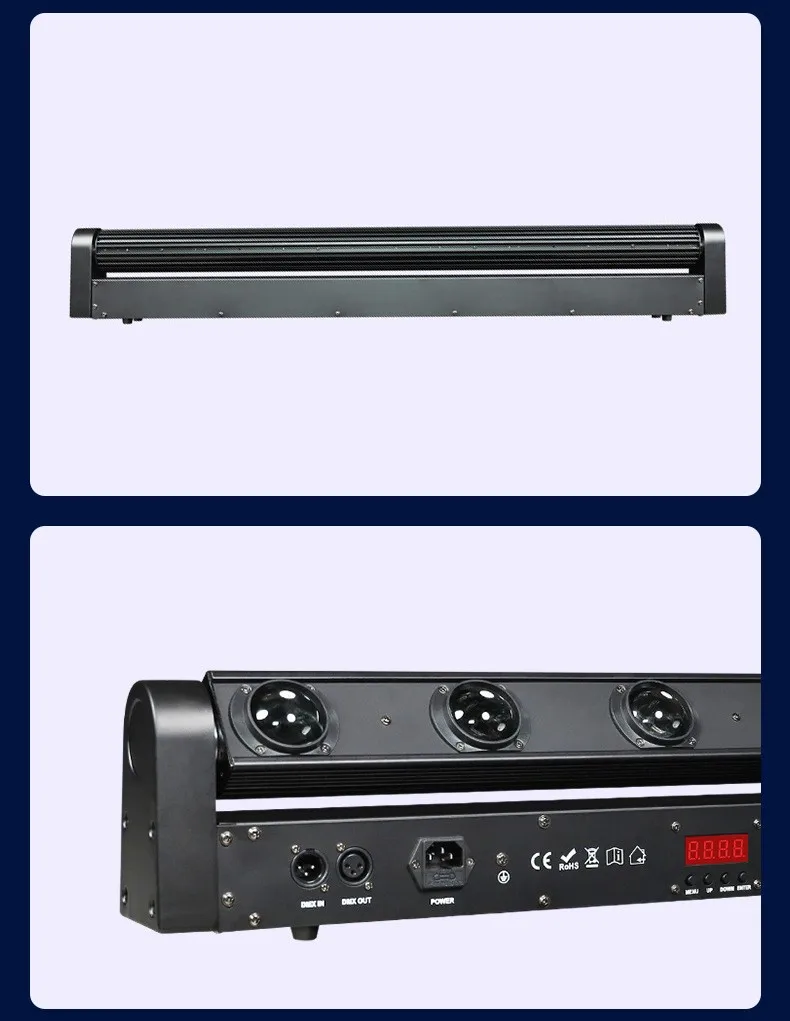 Factory Price 8 eyes Beam Laser Projector Light Moving Head Lamp Sound Controller RGBW DJ Disco Stage Lighting Effect for Bar