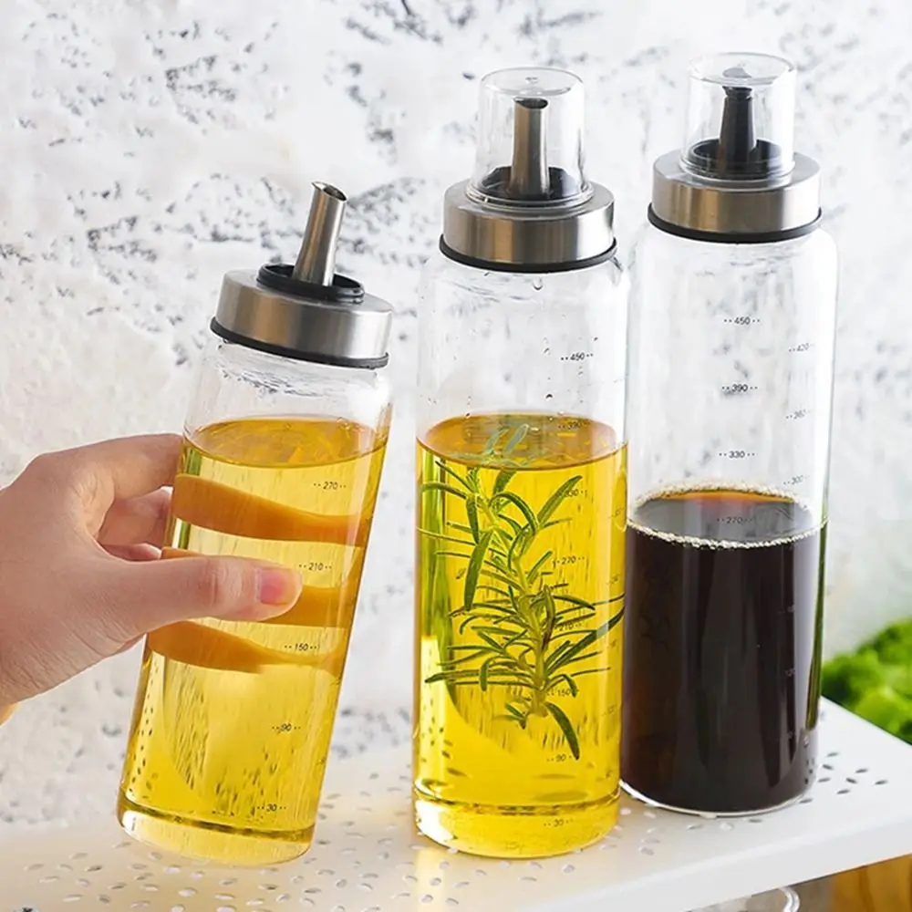1Pcs High Borosilicate Glass Oil Bottle Practical Leak-Proof Seasoning Storage Pot Soy Sauce Jar Vinegar Bottle Kitchen Gadget 4