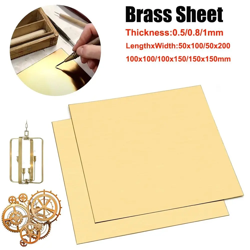 Copper Brass Plate Sheet 0.5mm 1mm DIY Model Tool Parts