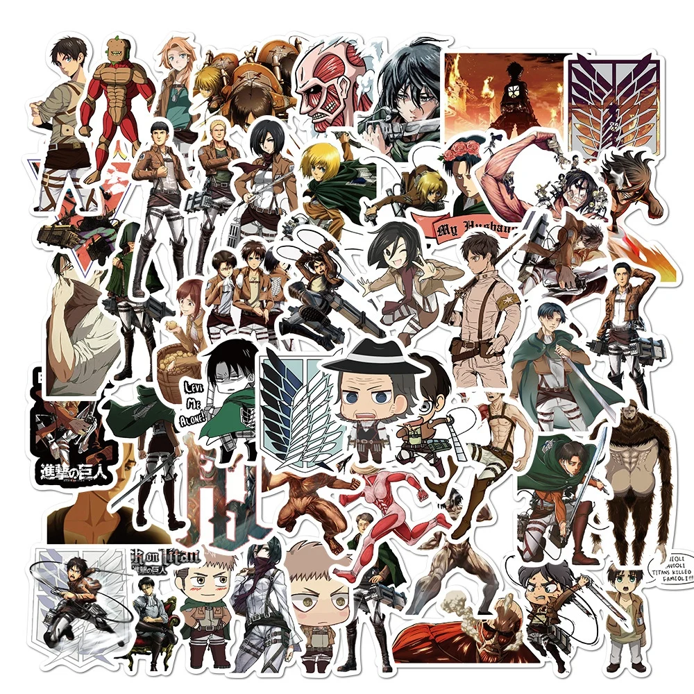 50PCS Hot Selling Popular Anime Attack On Titan Graffiti Stickers