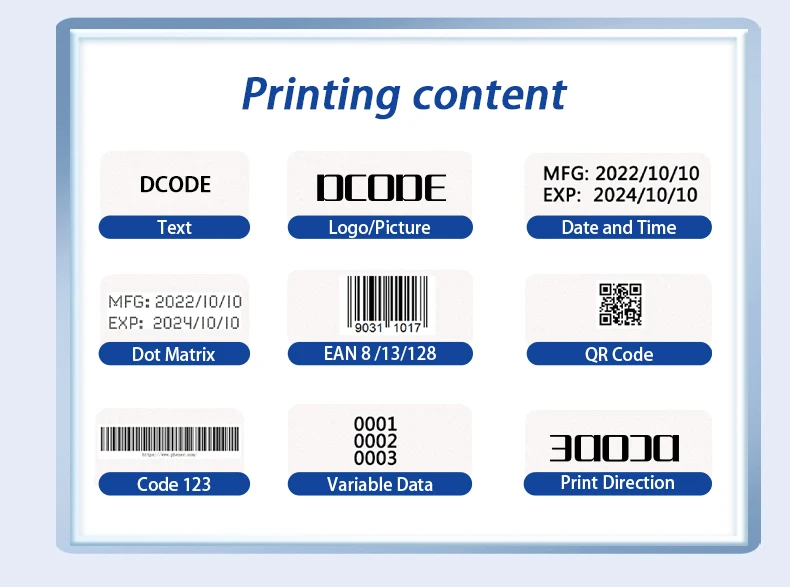 PRX880 1200PDI Industrial Handheld Inkjet Printer with 6.5 Inch Touch Screen for