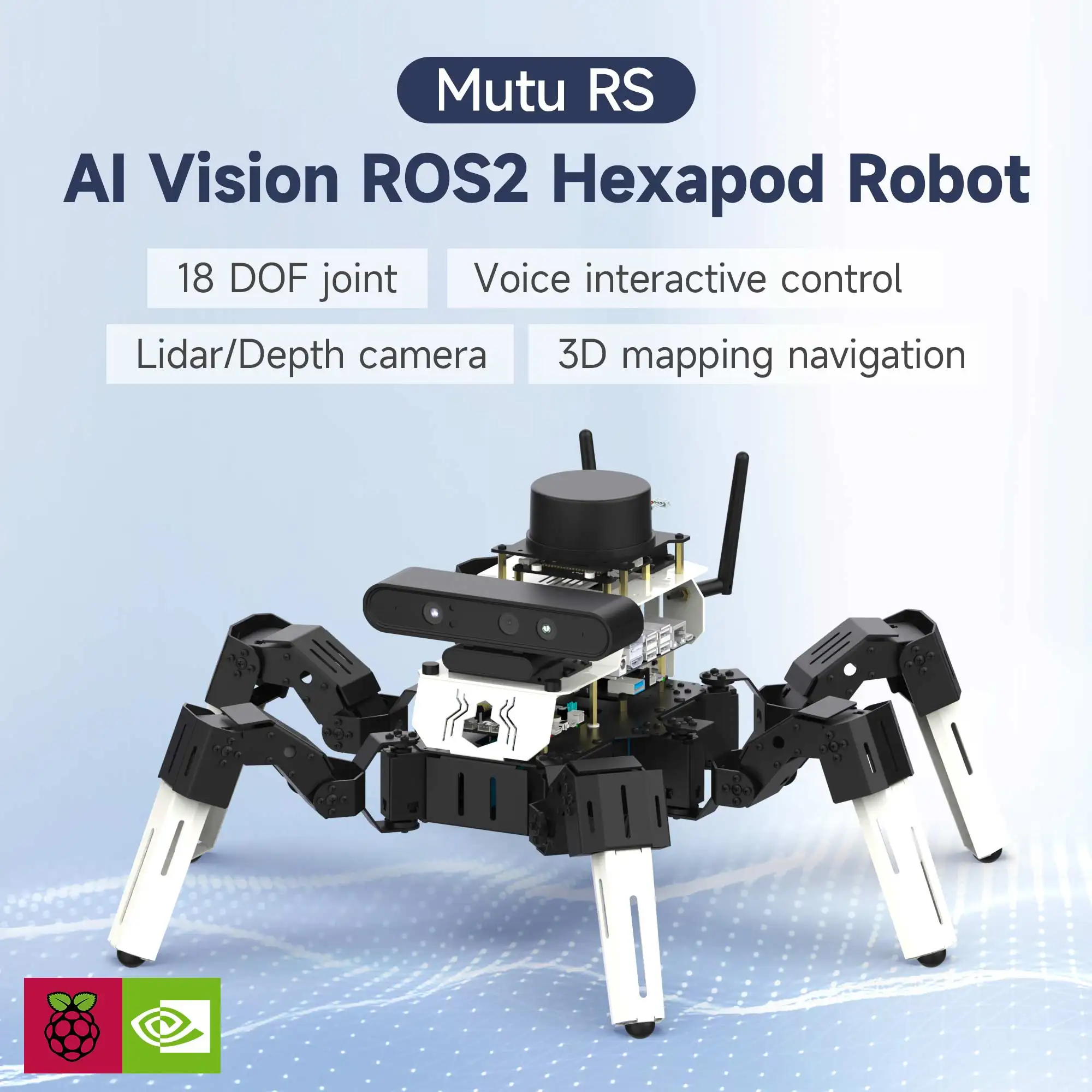 Robot-ara-a-18DOF-ROS2-Hexapod-para-Raspberry-Pi-5-y-Jetson-NANO-con-c ...