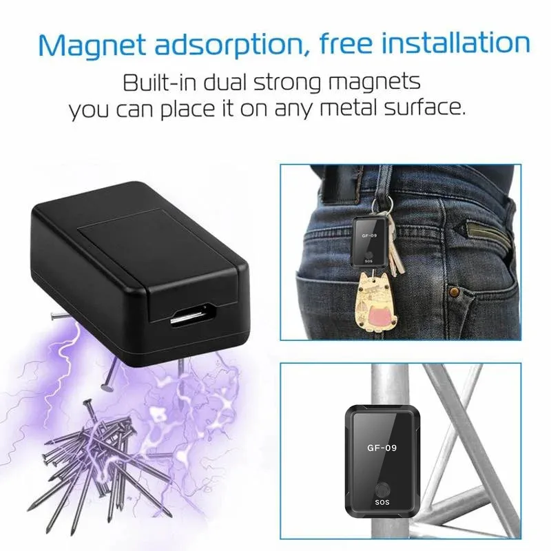 GF-09 Mini Car GPS Tracker Anti Lost Positioning Device Real Time Tracking Record SIM Locator Wifi Automotive Accessories gps tracker