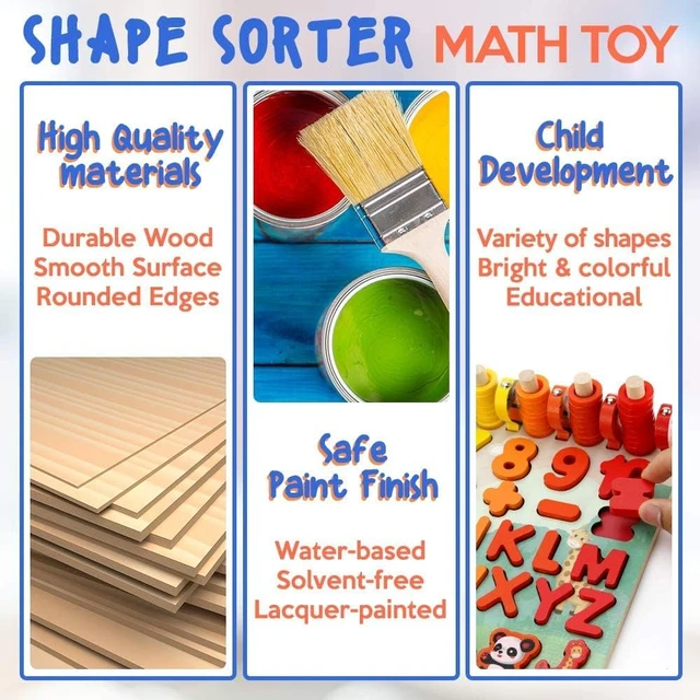 Puzzle de chiffres en bois pour tout-petits, jouets Montessori pour garçons  et filles, jouet d'apprentissage alth, forme, 3 ans, 4 ans, 5 ans, 6 ans -  AliExpress