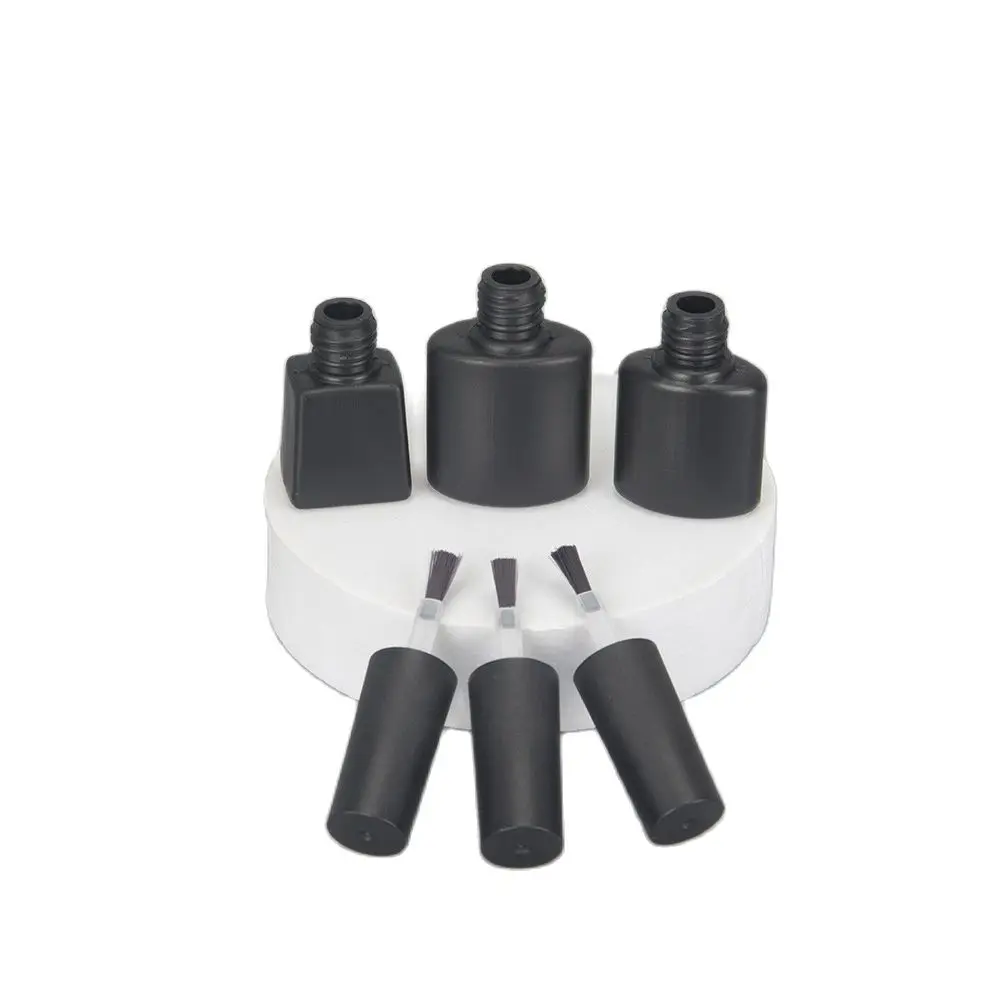 Nail Polish Bottle 50pcs 5ml 8ml 10ml Balck Empty Nail Gel Bottle with Brush Plastic Beauty Container Vial cosmetic bottle,makeup empty bottle,refillable nail bottle