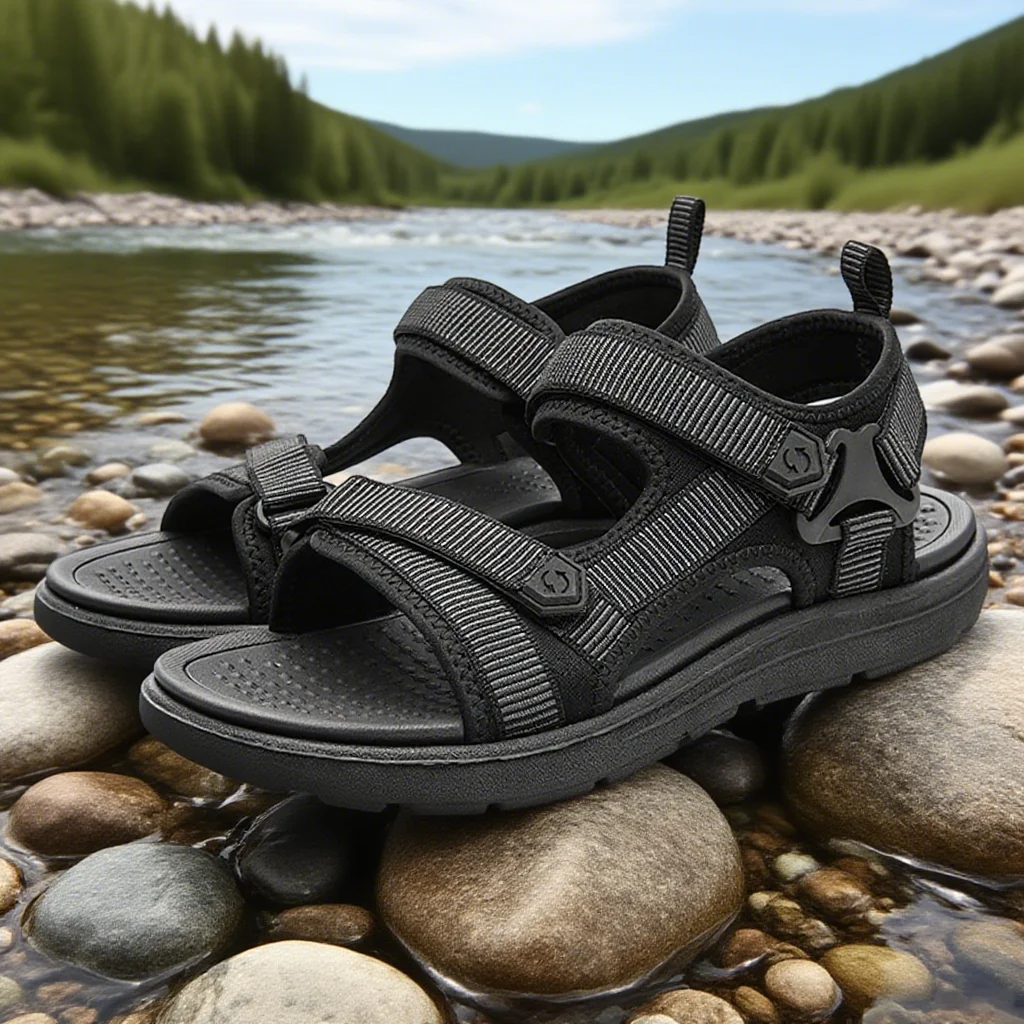 Sandales d'été confortables pour hommes, légères et décontractées, pantoufles de plage et de vacances, chaussures respirantes à la mode, Size40-45 1 Sandales d'été confortables pour hommes, légères et décontractées, pantoufles de plage et de vacances, chaussures respirantes à la mode, Size40-45 1