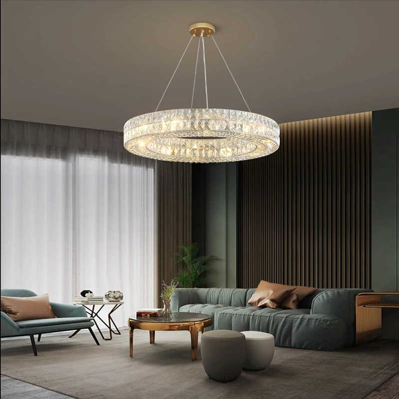 Luxury Style One Ring Crystal Chandelier