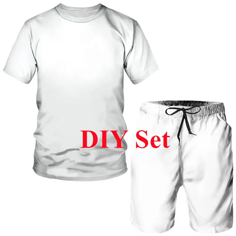3d Printed T Shirts DIY Clothing Men/Women T-Shirt Sets Summer Couple Two Piece Outfits Funny 3D Printed Unique Tracksuit Oversized Pullover