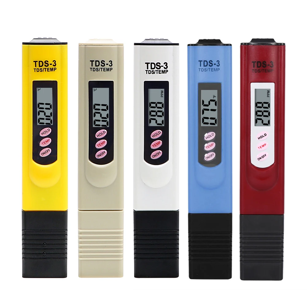 TDS דיגיטלי LCD נייד 0- 9990ppm  מבחן איכות מים  עט מבחן מים  כלי מידוד מטר מסנן  עבור אקוואריום דגים  הידרופוניקה  בריכה  Monitor ניתוח איכות מים משתינים