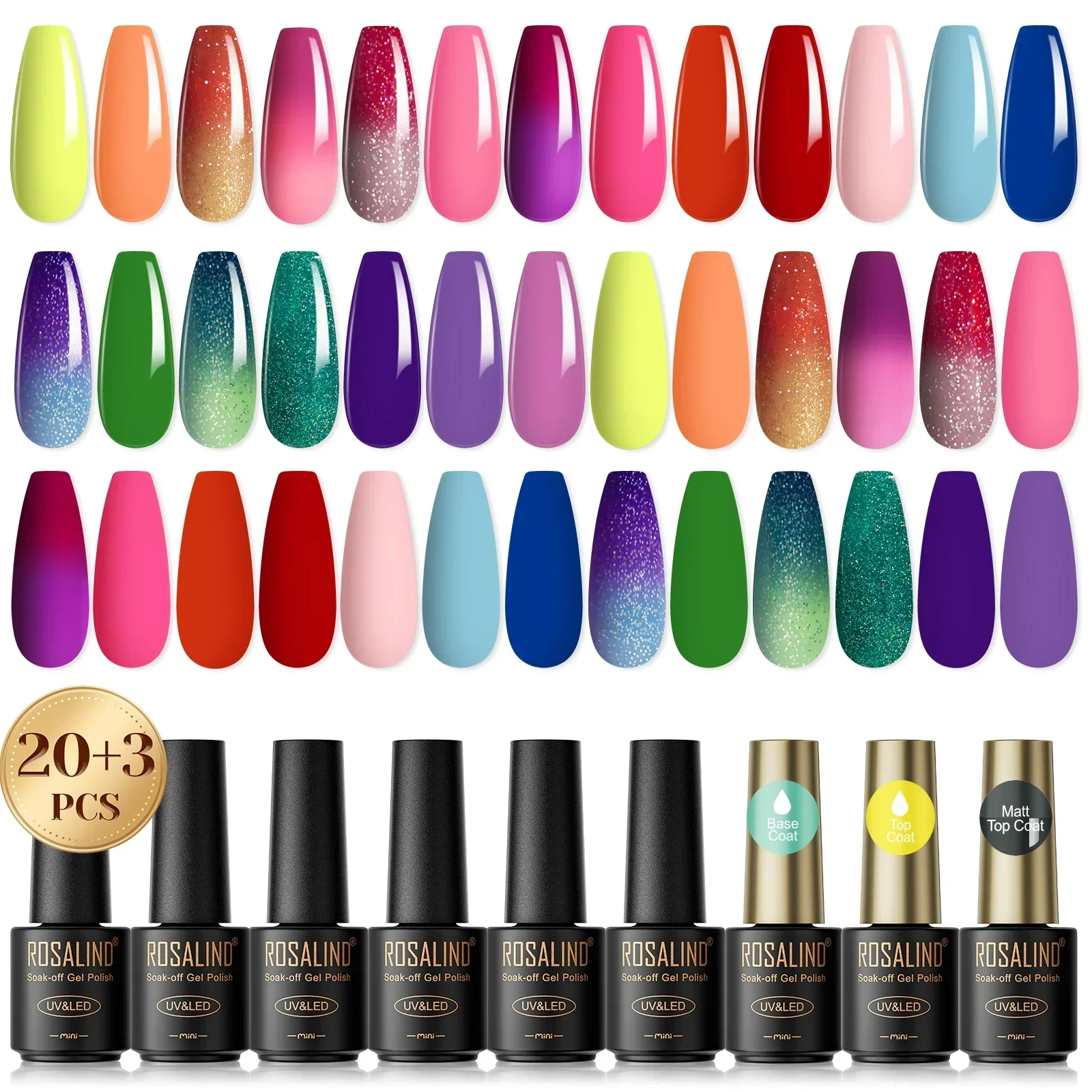 ROSALIND Fashion New Products marble nail polish UV Nail Art Semi Permanent Varnishes Soak Off nude gel color Christmas gift 3