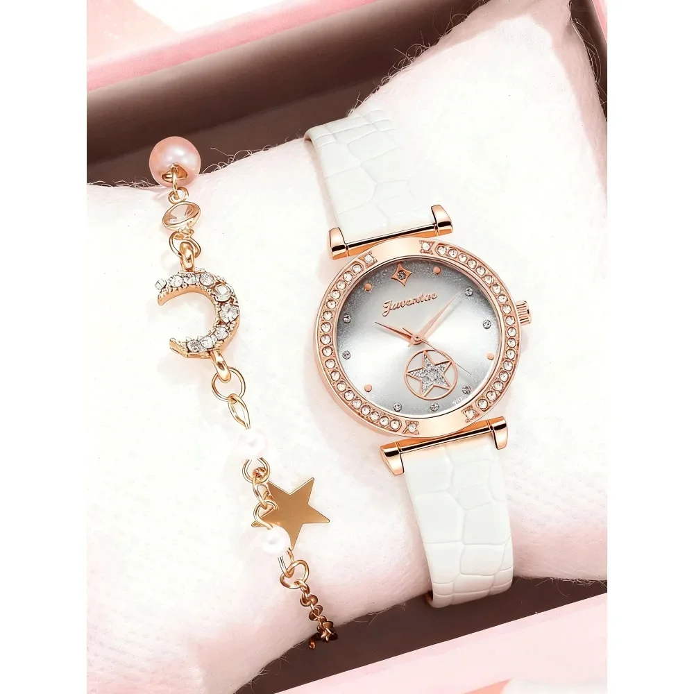 Women's Watch Set, Women's Casual Quartz Watch, Women's Style, Diamond Belt