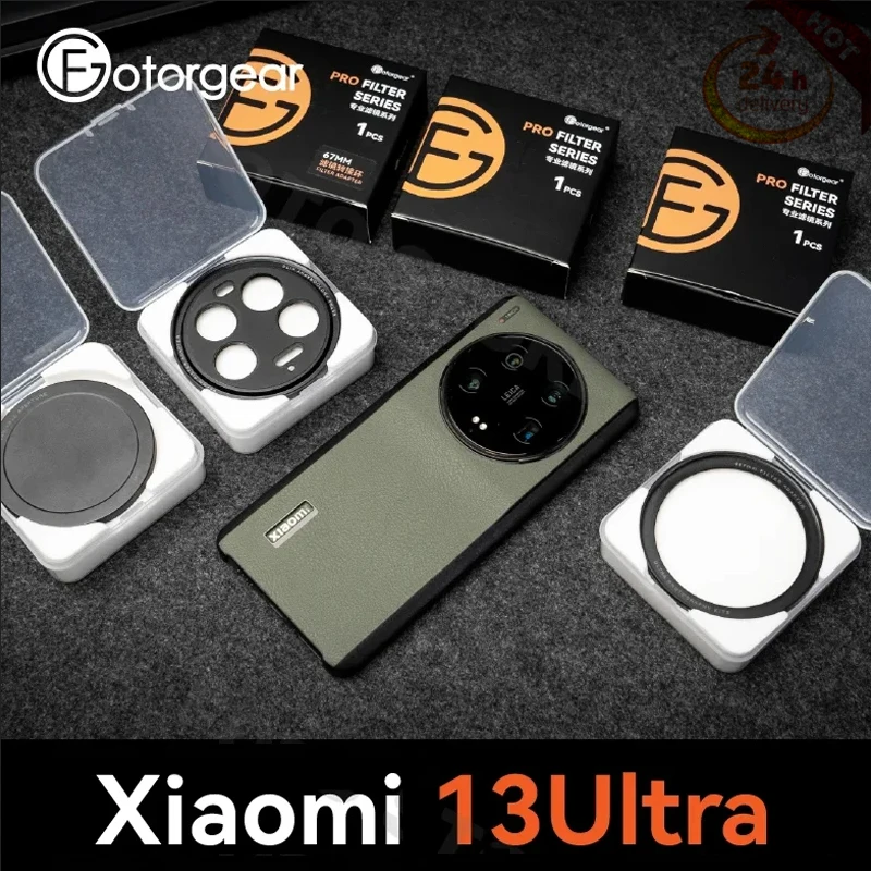 

Fotorgear для Xiaomi 13 ultra 17 мм кольцо-адаптер для объектива 67 мм фильтр для телефона ND/CPL/Черный Туман/синий полосы/золотой полосы/Звездный фильтр